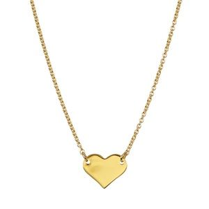ADORNIA | 14k Yellow Gold Plated Heart Necklace
